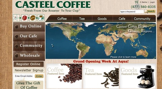 Websites: Casteel Coffee
