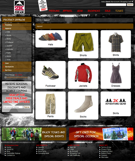 Websites: 2k Adventure Gear